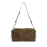 Τσάντα ώμου 24 Classic suede με τρουκς σε χακί - Pinko | 106676A3LX-V65N