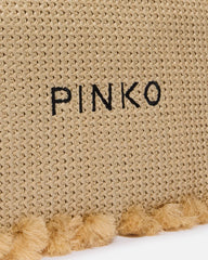 Φάκελος από raffia με λογότυπο - Pinko