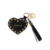 Μπρελόκ Studs Heart δερμάτινο σε μαύρο - Pinko