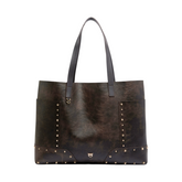 Τσάντα shopper Cloud δερμάτινη με τρουκς σε καφέ σκούρο - Pinko | 107650A3MA-L64Y