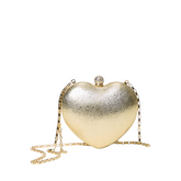 Τσαντάκι clutch σε σχήμα καρδιάς σε χρυσό - Twinset | 262TD8100-10366