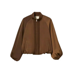 Μπουφάν Bomber σατέν σε καφέ - Twinset
