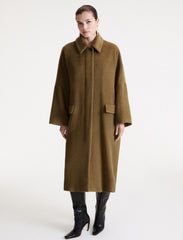 Oversized παλτό Zigrino από αλπακά σε χακί - Marella | MLLZIGRINO-002