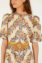 Κοντομάνικο φόρεμα Hilo Stripes - Farm RIO