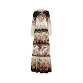 Μακρυμάνικο φόρεμα Winter Floral Maxi σε εκρού - FARM Rio