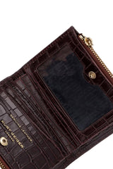 Πορτοφόλι Mini Purse κροκό σε καφέ σκούρο - Kurt Geiger