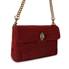 Τσάντα ώμου Celia σε μπορντό suede - Kurt Geiger
