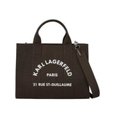 Τσάντα Tote RSG σε καφέ σκούρο - Karl Lagerfeld