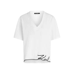 Κοντομάνικη μπλούζα Signature V - Karl Lagerfeld