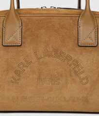 Τσάντα ώμου Bowling K/Daily suede σε καφέ - Karl Lagerfeld