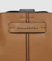 Τσάντα tote K/Pierced Mini σε καφέ - Karl Lagerfeld