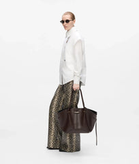 Τσάντα shopper K/Pierced σε καφέ σκούρο - Karl Lagerfeld
