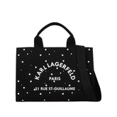Τσάντα tote RSG pearls σε μαύρο - Karl Lagerfeld