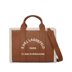 Τσάντα Tote RSG shearling σε καφέ - Karl Lagerfeld