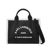 Τσάντα Tote RSG shearling σε μαύρο - Karl Lagerfeld