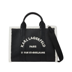 Τσάντα Tote RSG shearling σε μαύρο - Karl Lagerfeld