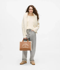 Τσάντα Tote RSG shearling σε καφέ - Karl Lagerfeld