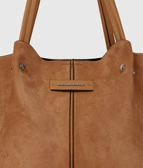 Τσάντα shopper K/Pierced σε καφέ - Karl Lagerfeld