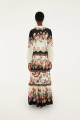 Μακρυμάνικο φόρεμα Winter Floral Maxi σε εκρού - FARM Rio