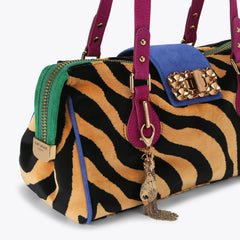 Τσάντα ώμου Marylebone βελούδινη σε animal print - Kurt Geiger | 6053499609-99