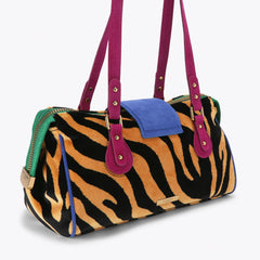 Τσάντα ώμου Marylebone βελούδινη σε animal print - Kurt Geiger | 6053499609-99