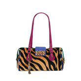 Τσάντα ώμου Marylebone βελούδινη σε animal print - Kurt Geiger | 6053499609-99
