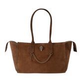 Τσάντα Shopper Sloane σε καφέ suede - Kurt Geiger | 6152430209-30