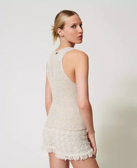 Αμάνικο πλεκτό μπλουζάκι Twinset - 251TP3370 12326