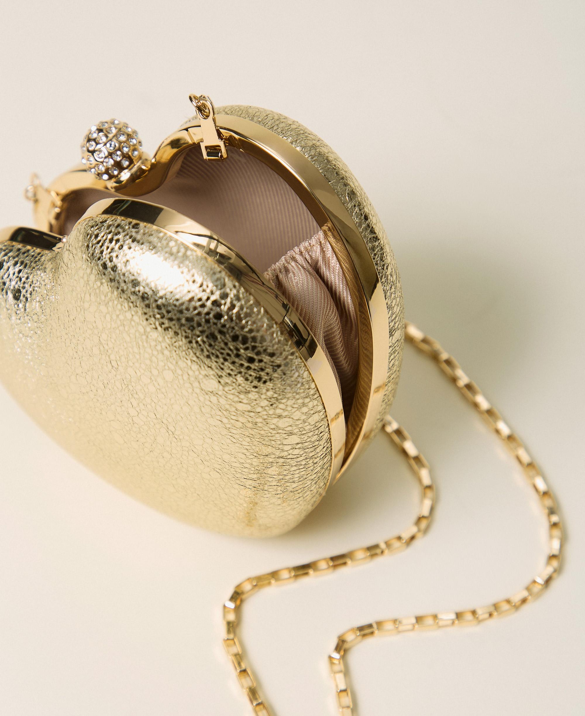Τσαντάκι clutch σε σχήμα καρδιάς σε χρυσό - Twinset | 262TD8100-10366