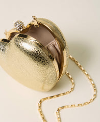 Τσαντάκι clutch σε σχήμα καρδιάς σε χρυσό - Twinset | 262TD8100-10366