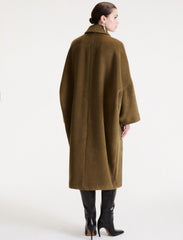 Oversized παλτό Zigrino από αλπακά σε χακί - Marella | MLLZIGRINO-002