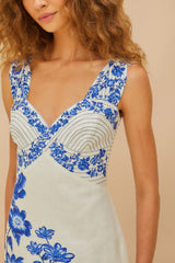 Aμάνικο φόρεμα Cascade Wavy FARM Rio - 332943-25014