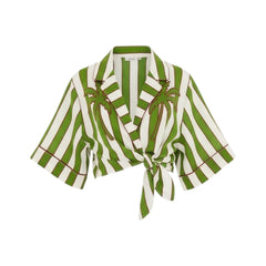 Κοντομάνικη μπλούζα Spring Stripes - Farm RIO