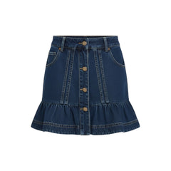 Φούστα Mini Denim με κουμπιά σε μπλε σκούρο - Farm RIO