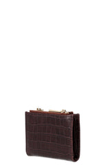 Πορτοφόλι Mini Purse κροκό σε καφέ σκούρο - Kurt Geiger
