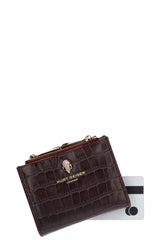 Πορτοφόλι Mini Purse κροκό σε καφέ σκούρο - Kurt Geiger