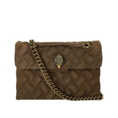 Τσάντα ώμου kensington σε καφέ suede - Kurt Geiger