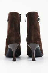 Μποτάκια Sienna Signia σε καφέ σκούρο suede - Karl Lagerfeld | KL32747-544