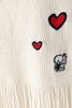 Κασκόλ με patches σε εκρού - Karl Lagerfeld