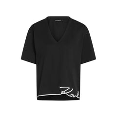 Κοντομάνικη μπλούζα Signature V - Karl Lagerfeld