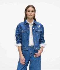 Μακρυμάνικο Denim Τζάκετ με στάμπες - Karl Lagerfeld