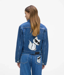 Μακρυμάνικο Denim Τζάκετ με στάμπες - Karl Lagerfeld