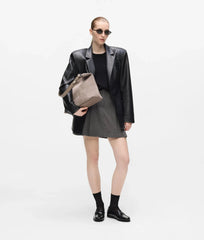 Τσάντα ώμου Hobo σε γκρι suede - Karl Lagerleld