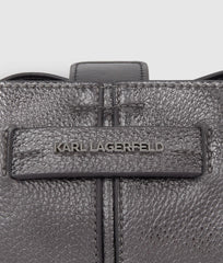 Τσάντα tote K/Pierced Mini σε ασημί - Karl Lagerfeld