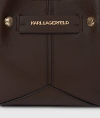 Τσάντα Tote Mini K/Pierced σε καφέ σκούρο - Karl Lagerfeld