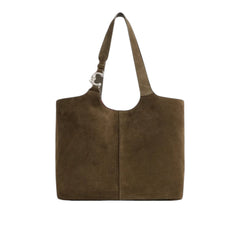 Τσάντα ώμου C-Easy Suede σε γκρι-καφέ - Coccinelle