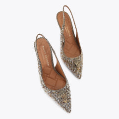 Sling Back Belgravia μπεζ με στρας - Kurt Geiger