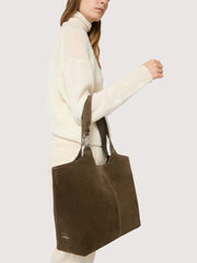 Τσάντα ώμου C-Easy Suede σε γκρι-καφέ - Coccinelle | E1THE110101-W25