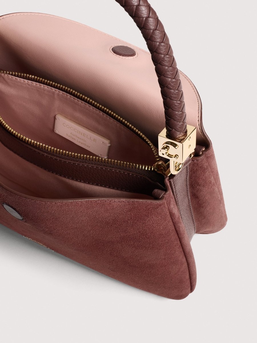 Τσάντα χειρός Tiggy Suede σε μπορντό - Coccinelle | E1VCL180201-R49