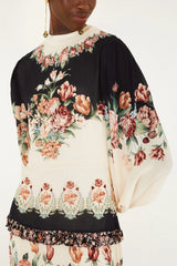 Μακρυμάνικο φόρεμα Winter Floral Maxi σε εκρού - FARM Rio